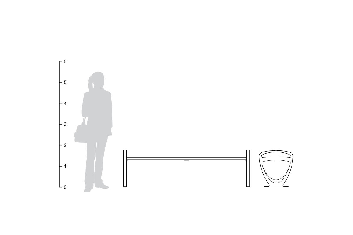 FSRT99 Скамейка трио  Forms-surfaces  - Вид №8