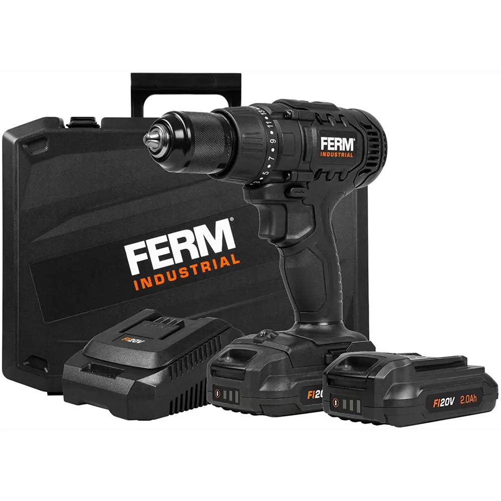 Дрель-шуруповерт аккумуляторная Ferm CDM1141P, 20 В Li-ion 2x2 Ач STLM-2145444 - Вид №4