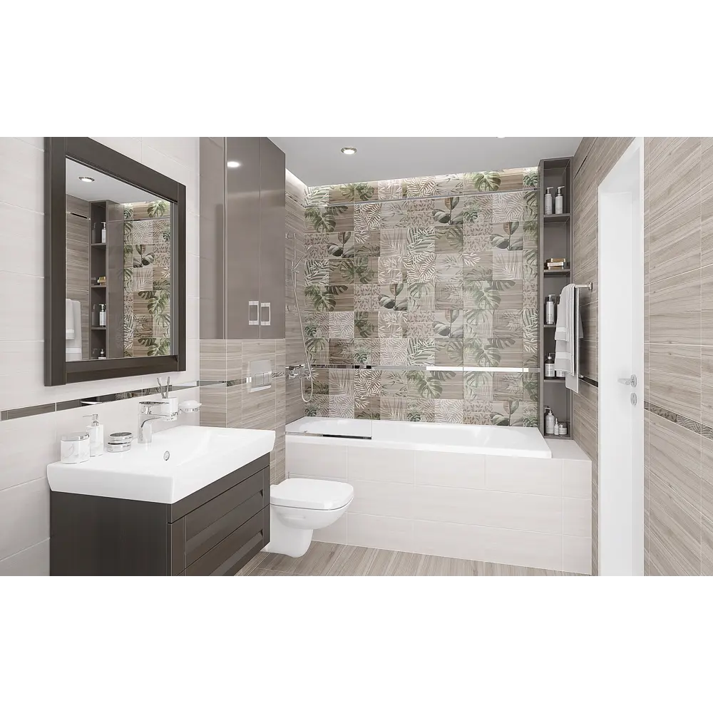Плитка настенная Organic 20х40 см 1.2 м² цвет бежевый Santreyd STLM-2090222 - Вид №3