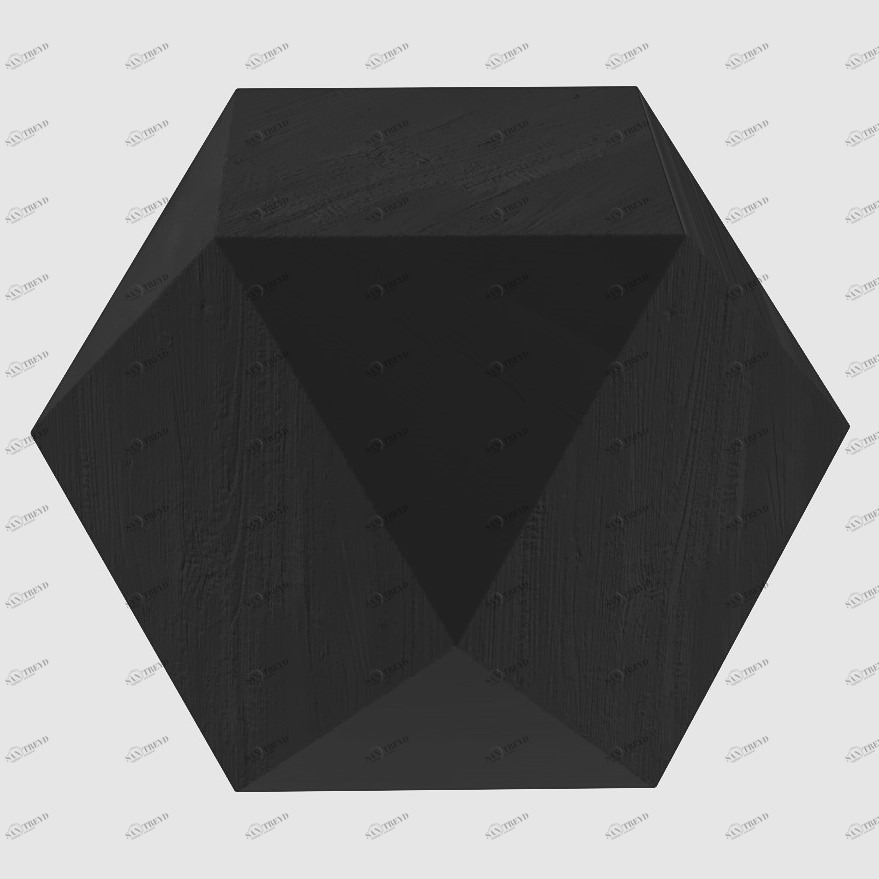 Тумба дизайнерская черная 50х71 см "Многогранник" от Odingeniy ODINGENIY  178335 Черный 