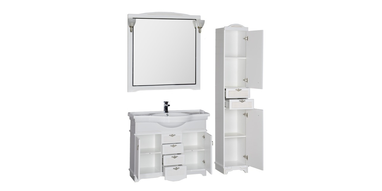 Комплект мебели Aquanet Луис 110 белый 00173199 - Вид №2