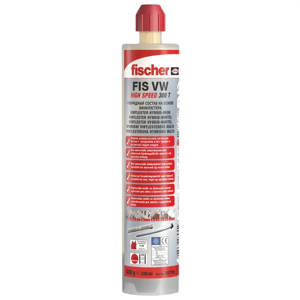Анкер химический Fischer FIS VW 300 T для кирпича, бетона STLM-2035966