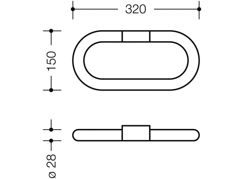 477.09B300 полотенце кольцо HEWI Edition matt | Polyamid  - Вид №5