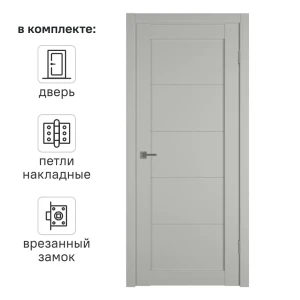 ELDORF Межкомнатная дверь Мейджик 60x200 см с замком и петлями 89405337