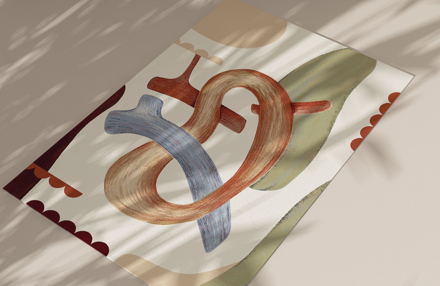 Прямоугольный ковер с рисунком из полипропилена Shishka Project TRAIT ARCH-00070375 - Вид №4