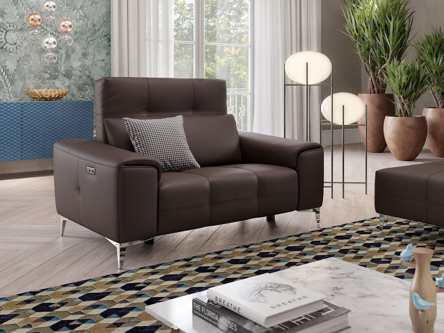 2-местный кожаный диван Sofanella SALENTO MINI ARCH-00029112 - Вид №6