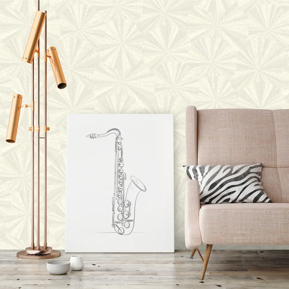 Обои флизелиновые Euro Decor Jazz бежевые 1.06 м 7019-01 STLM-2117890 - Вид №2
