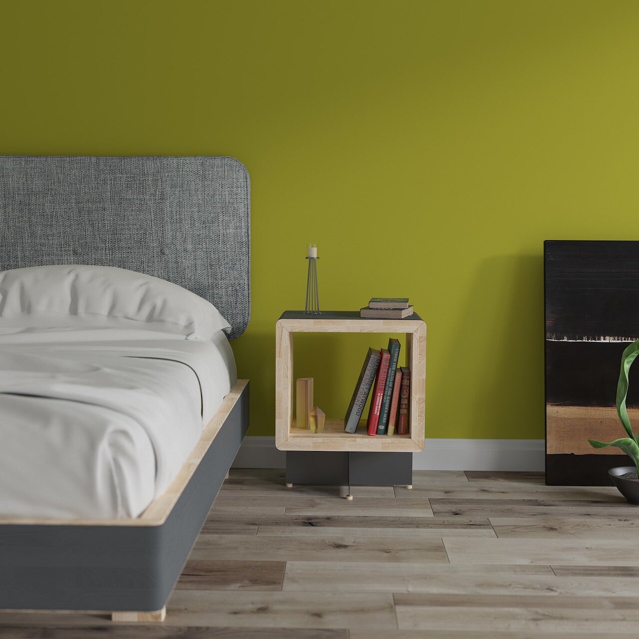 Кровать двуспальная 160х200 серая EcoComb BRAGIN DESIGN ДИЗАЙНЕРСКИЕ 256615 Бежевый;серый  - Вид №1