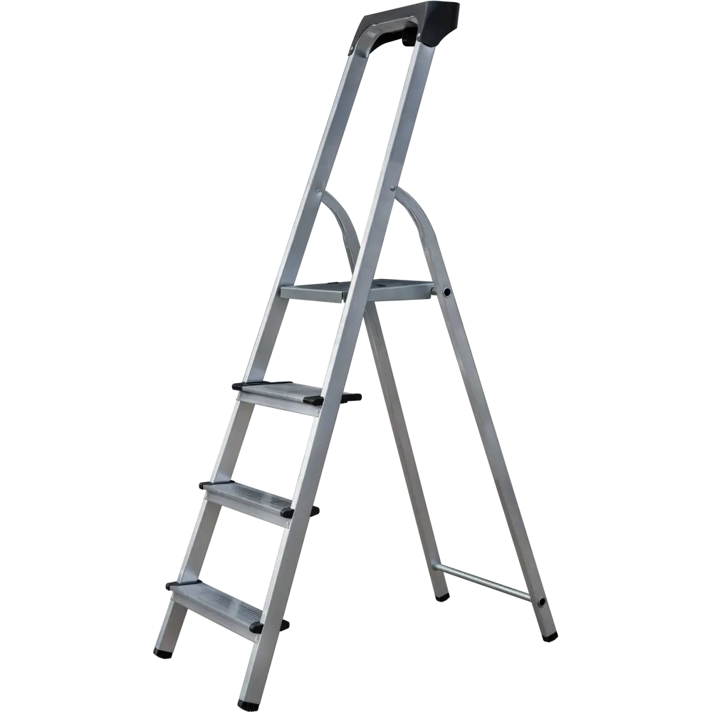 Алюминиевая стремянка Standers 4-ступенчатая с платформой и органайзером 88936746 STLM-1418113
