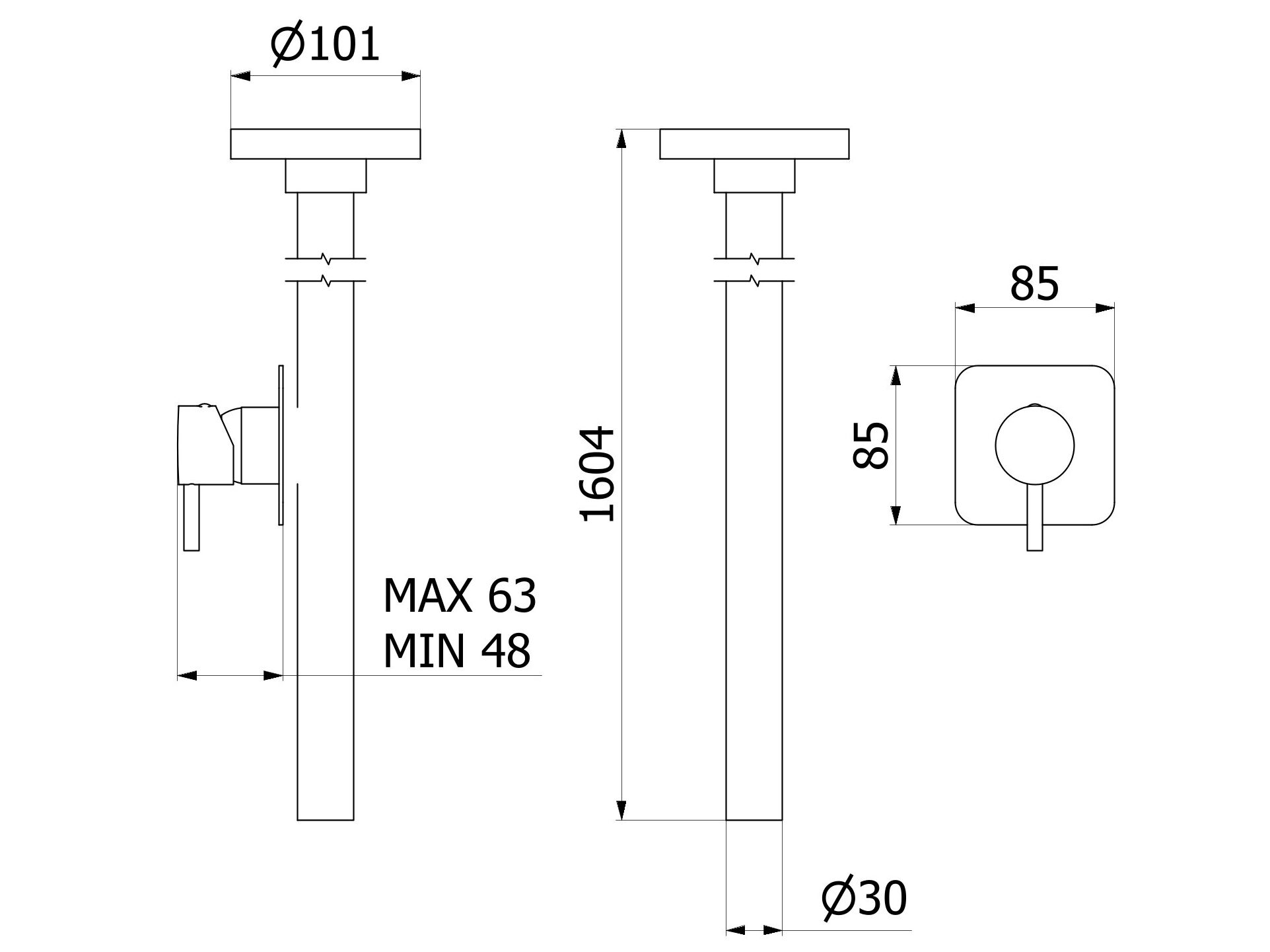 Смеситель для раковины с 2 отверстиями IB Милан Турин ARCH-00100818 - Вид №11