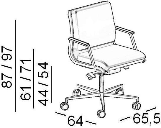 Luxy Офисное кресло с 5 спицами на колесиках Nulite sun-id-1476261 - Вид №3