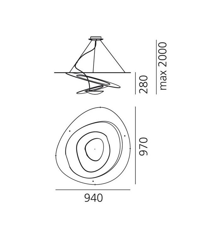 Люстра подвесная Artemide Pirce 1239010A 84243 - Вид №4