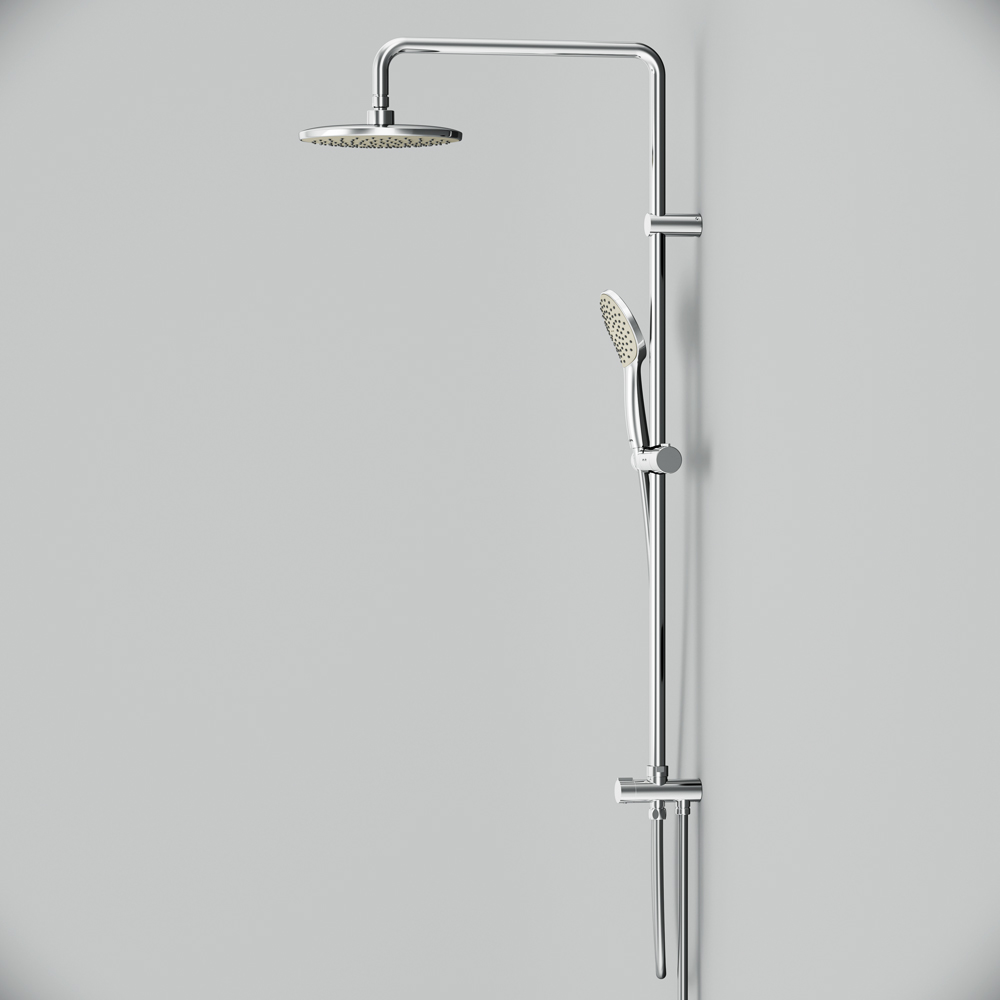 F0790000 душ.система набор: верхн.душ d 220 мм ручн.душ 1 ф-ция d 110 мм переключатель хром AM.PM Gem - Вид №7