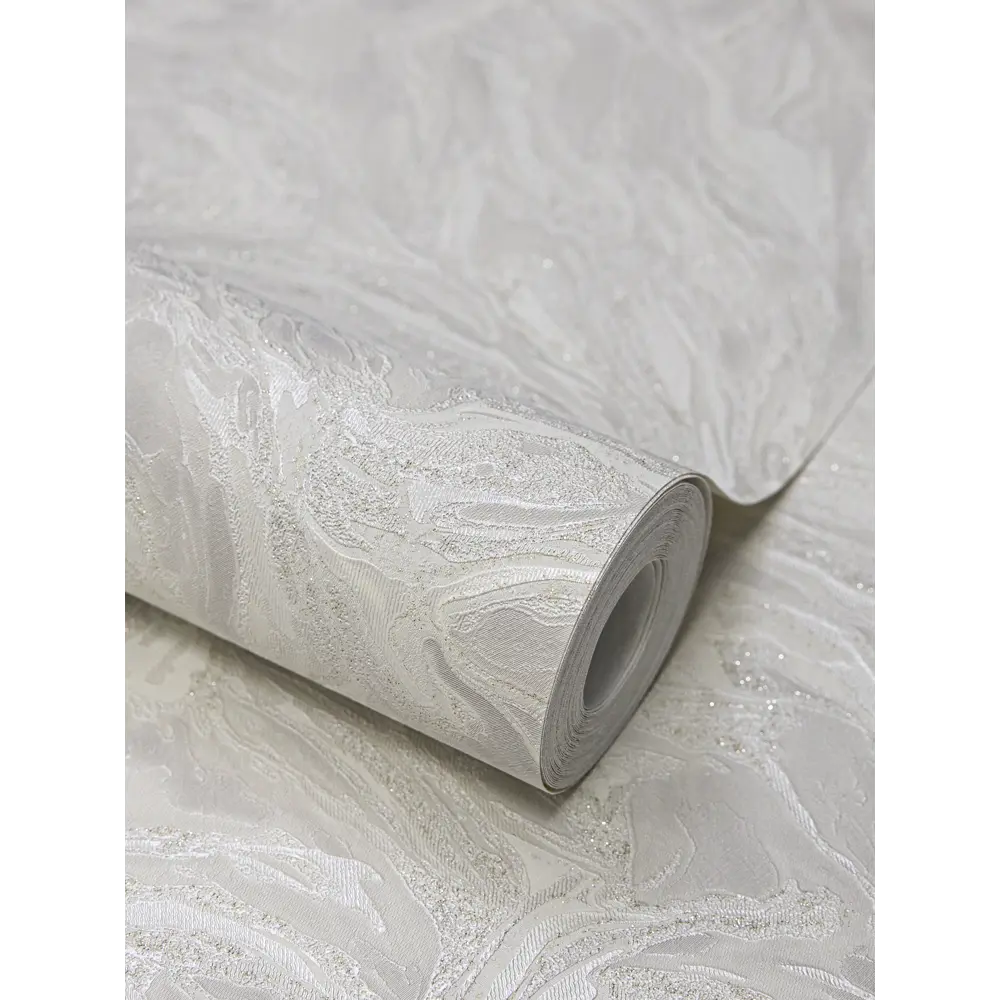 Обои флизелиновые Wallsecret Fluid светло-серые 8818-25 STLM-2059606 - Вид №1