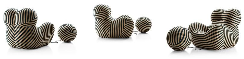 B&B Italia Кресло из ткани с подставкой для ног Up 50up5_6, 50up5_6b - Вид №2