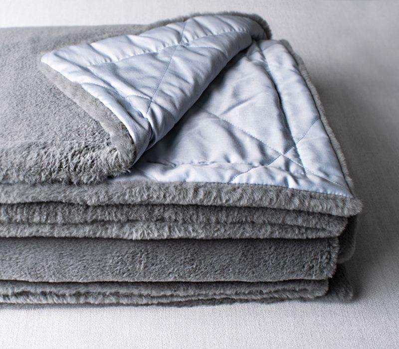 Victoria Stenova 111181 ПЛЕД меховой FROST GRAY  - Вид №1