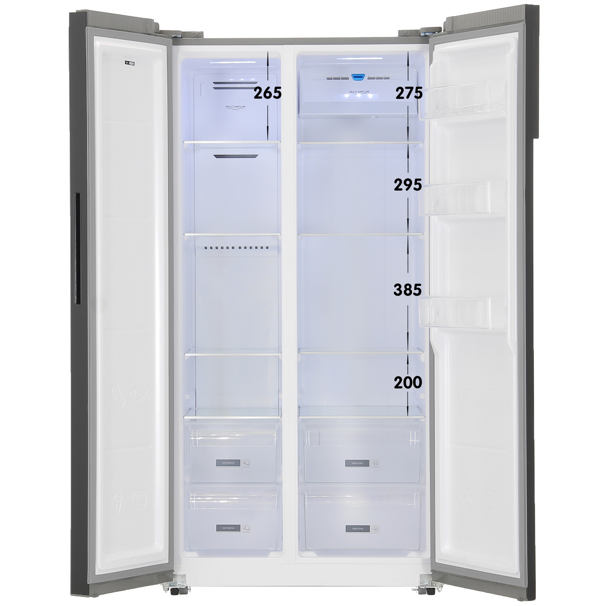 5400703 Холодильник Side by Side   DEXP SBS4-59AKA серебристый STDN-0126057 - Вид №1