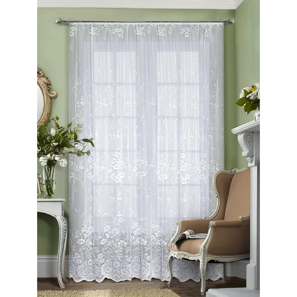 Тюль на ленте «Ретро», 300х280 см, мотивы, цвет белый ТОРГОВЫЙ ДОМ ТЕКСТИЛЬ STLM-2176606 - Вид №8