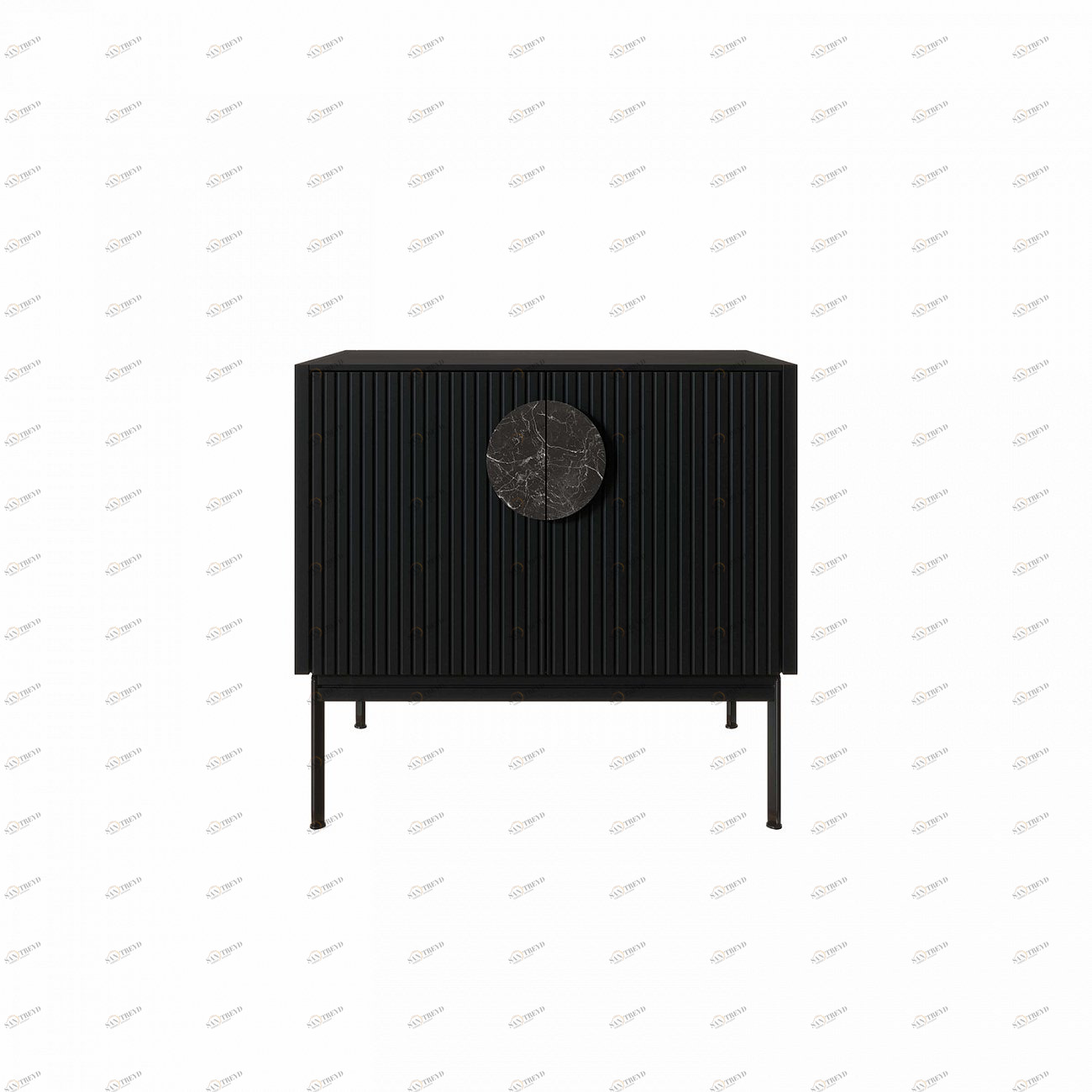 Тумба с дверцами 61х64 см черная Alto BRAGIN DESIGN LIVING 00-3862458 Черный