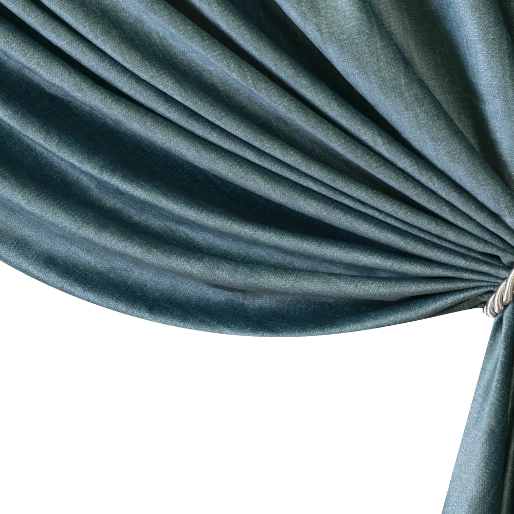 Ткань 1 м/п Desing Палермо бархат 300 см цвет бирюзовый GARDEN STLM-2111976 - Вид №3