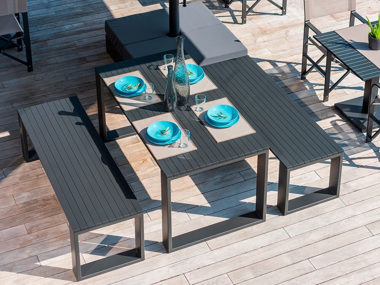 Алюминиевая садовая скамейка Crema Outdoor Уран ARCH-00006719 - Вид №1