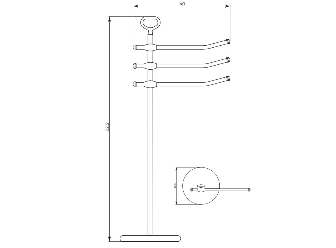 Держатель для полотенец Gaia Mobili Complements ARCH-00032262 - Вид №2