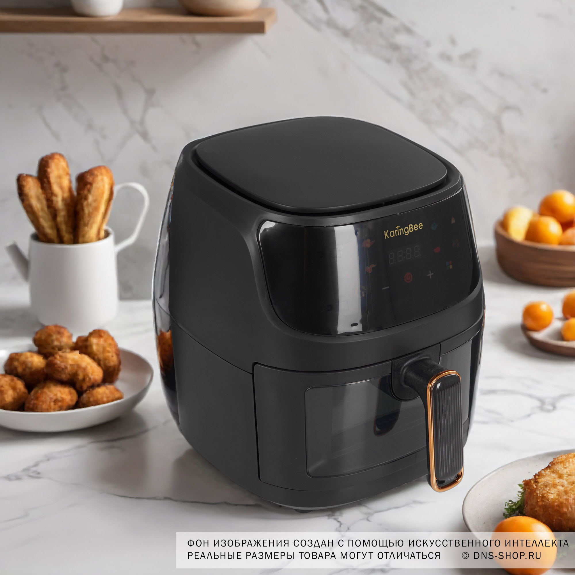 9054213 Аэрогриль KaringBee JD1189 черный STDN-0144554 - Вид №9