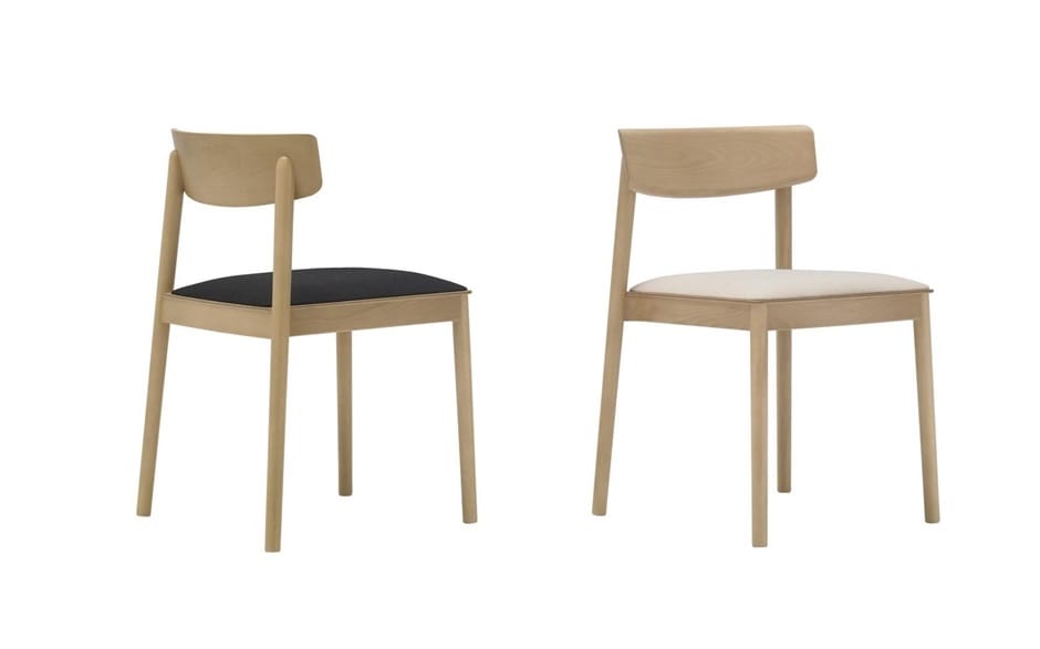 Штабелируемый стул из бука с мягким сиденьем Andreu World Smart ARCH-00143809 - Вид №1