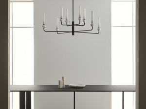 100987 Люстра 8L черная - белый мрамор Aromas del Campo Delie