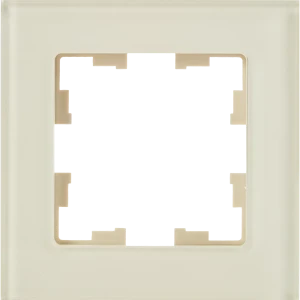 Рамка для розеток и выключателей IEK Brite 1 пост цвет ванильный