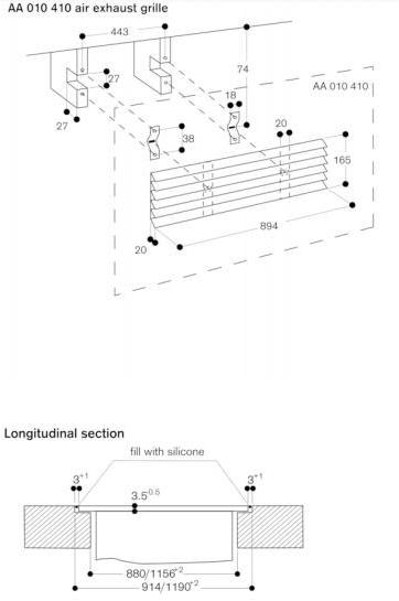 Gaggenau Съемный верхний колпак из нержавеющей стали Serie 400 Al400121 - Вид №4