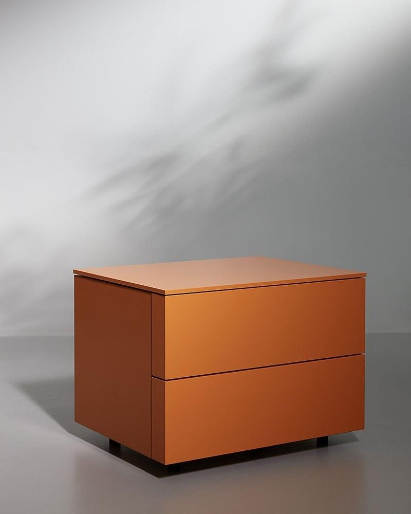 Porro Прикроватная тумбочка из лакированной древесины с ящиками Hub sun-id-1510879 - Вид №3