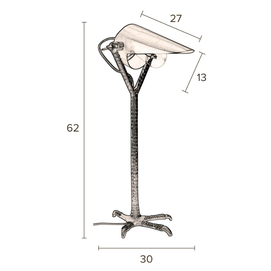Лампа настольная Falcon, черная Dutchbone 5200063 - Вид №7