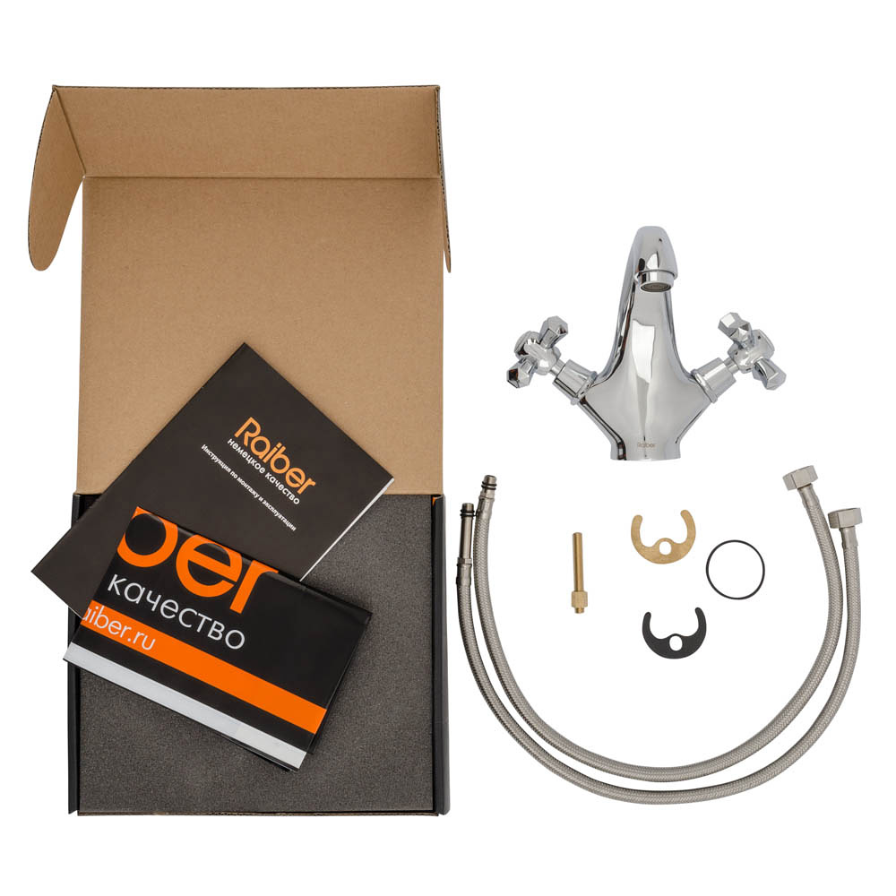 Смеситель для раковины Raiber Ventis R7001 с двумя рукоятками R7001 Santreyd  - Вид №2