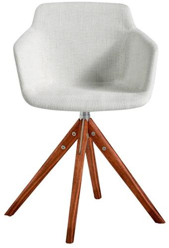 Angel Cerdá Вращающийся стул на козелке из ткани с подлокотниками New chair 4059 dc-s084a Angel Cerda - Вид №3