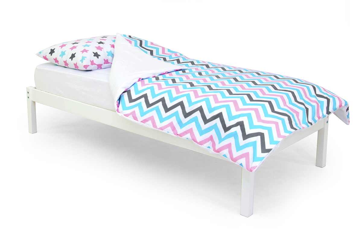 Детское постельное белье "Звезды-зигзаги" графит, лаванда, бирюза БЕЛЬМАРКО  327388 Голубой;розовый Santreyd  - Вид №1