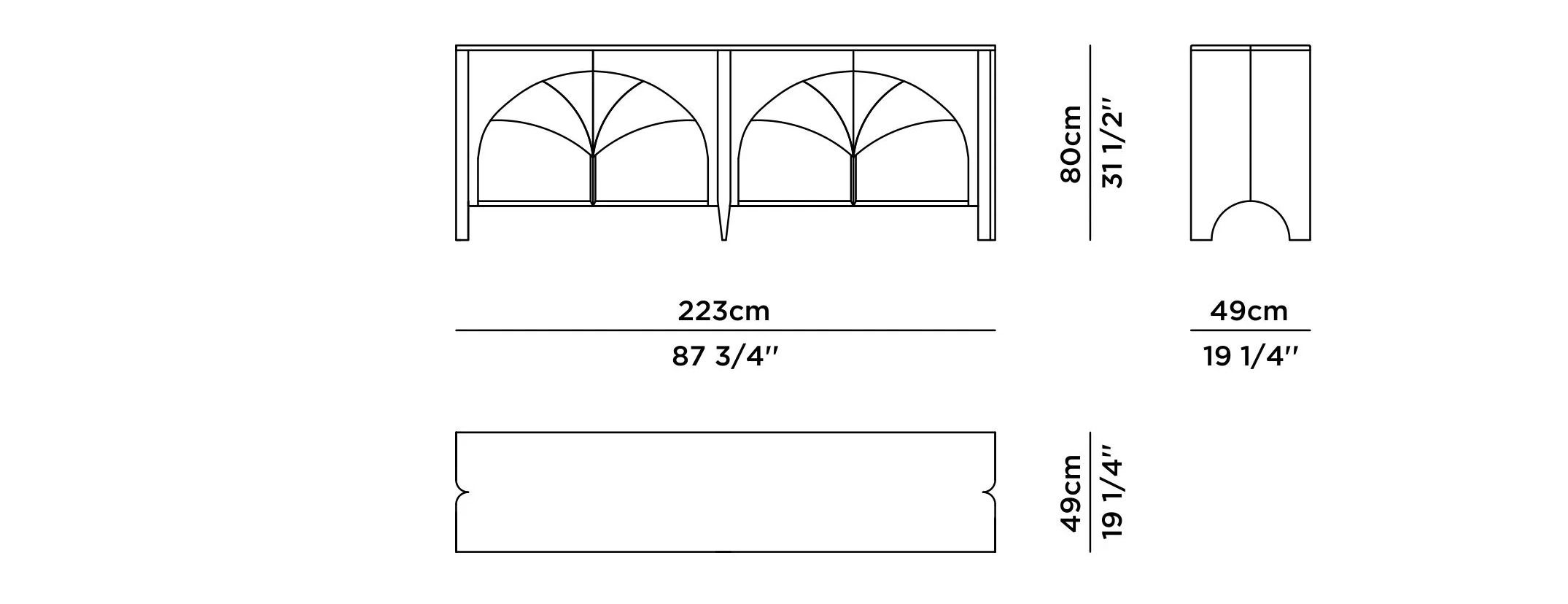 Мраморный шкаф с распашными дверями Greenapple Biloba ARCH-00040275 - Вид №9