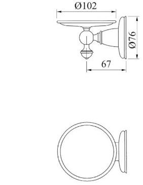 Bronces Mestre Подставка для стакана из латуни с кристаллами сваровски Retro sun-id-1376089 - Вид №1