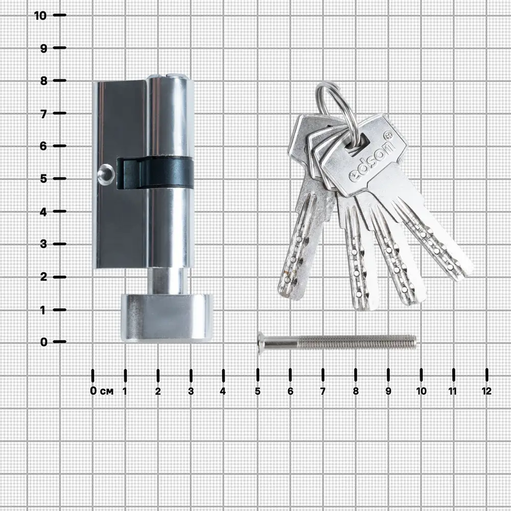 EDSON Цилиндр EDS-CYL с вертушкой и перфорированным ключом 30x30 мм 89404650 STLM-1575324 - Вид №3