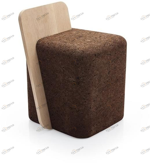 BlackCork Табурет из пробки со спинкой Cut sun-id-1428188