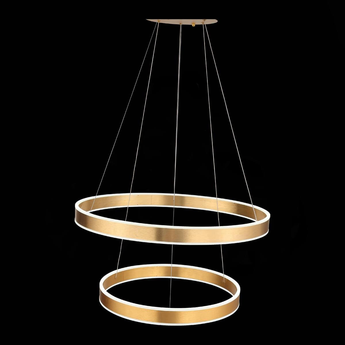 Люстра светодиодная подвесная золото 2 яруса ST Luce Onze SL944.203.02 ST LUCE ДИЗАЙНЕРСКИЕ, ONZE 00-3834523 Белый;золото  - Вид №1