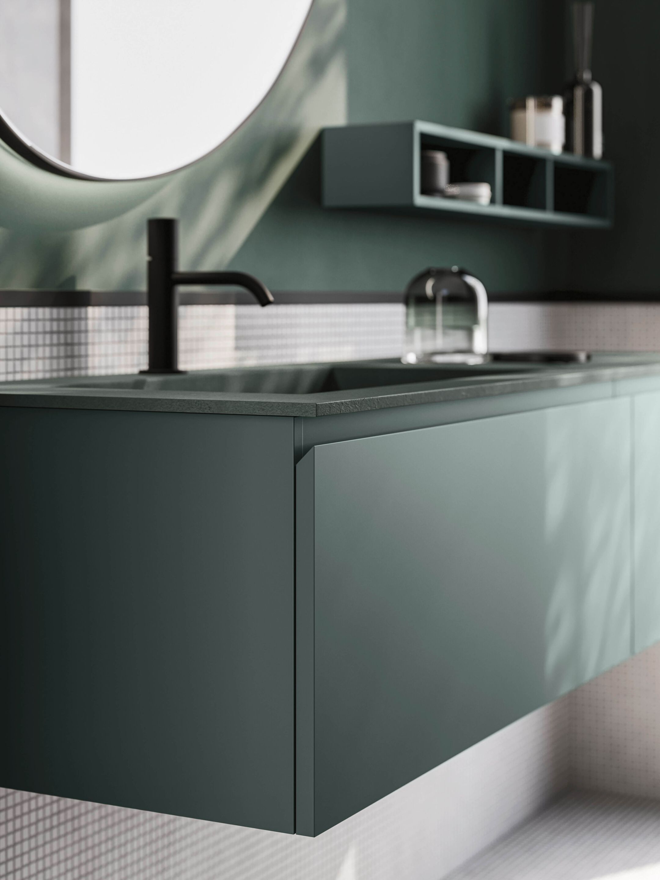 Подвесной шкаф для умывальника со встроенной раковиной Arbi Arredobagno HO.ME PLUS 45° C 21 ARCH-00148868 - Вид №3