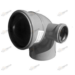 Отвод с патрубком правый 87 SINIKON ПП D110х50 мм Стандарт 554003R