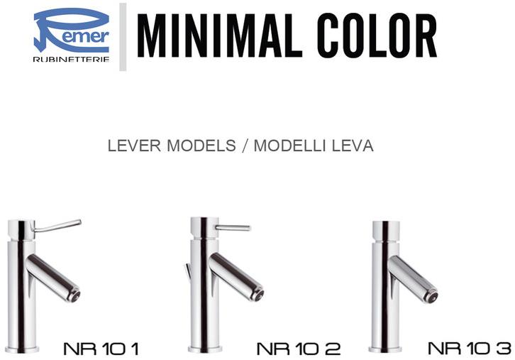 Remer Rubinetterie Смеситель для умывальника из хромированной латуни на столешнице без сливного крана Minimal color Nr 11 l 2 - Вид №4