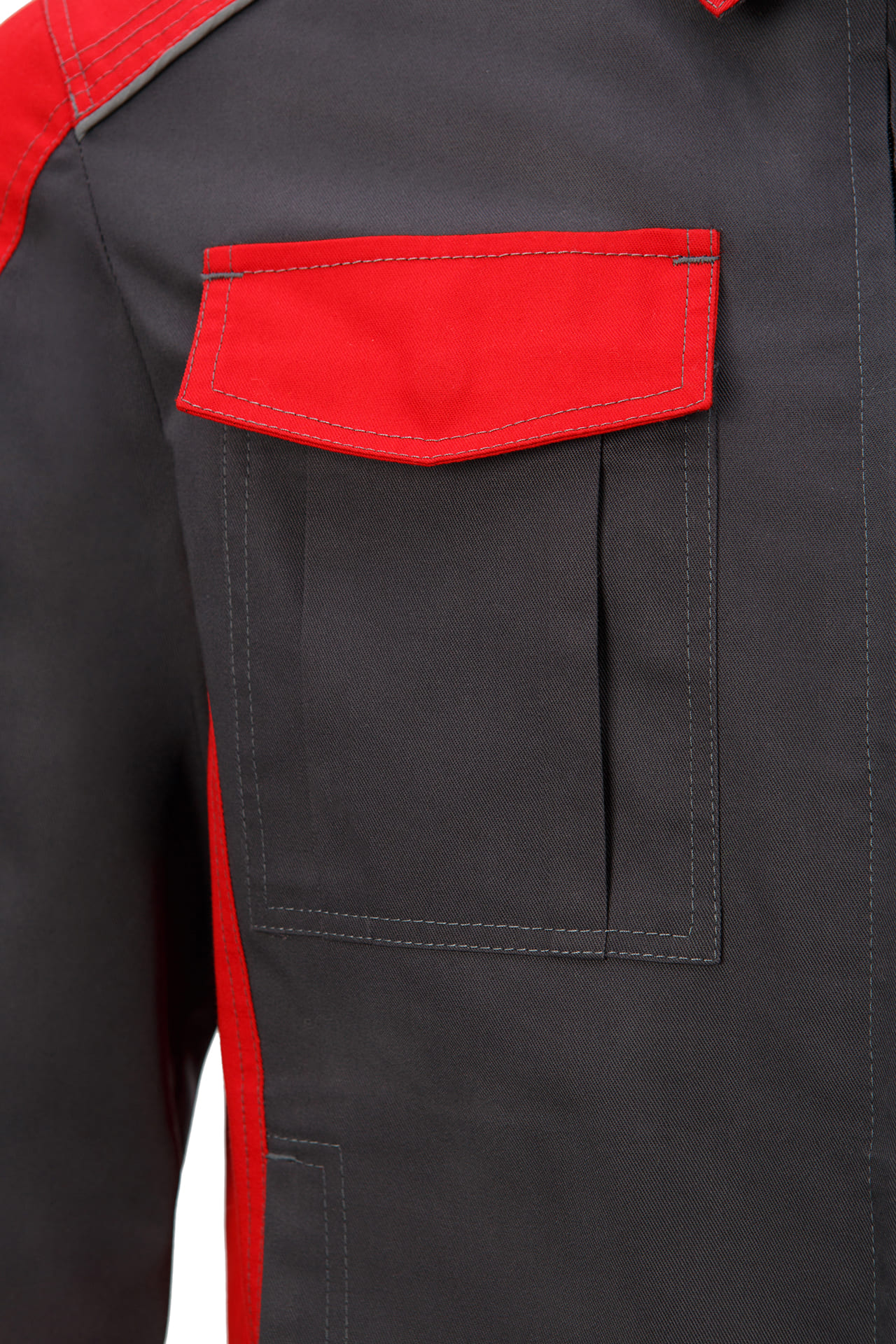 5044436 Костюм NEW графит красный STATUS  Летняя спецодежда  размер 60-62/170-176  - Вид №7