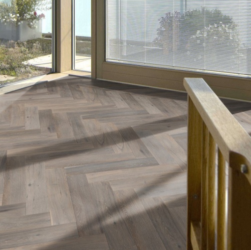 Паркет Ёлка Solidfloor New classic Кэнтрбери Дуб Натур с брашью (Текстурированная) 610х122 мм 1194938 - Вид №16