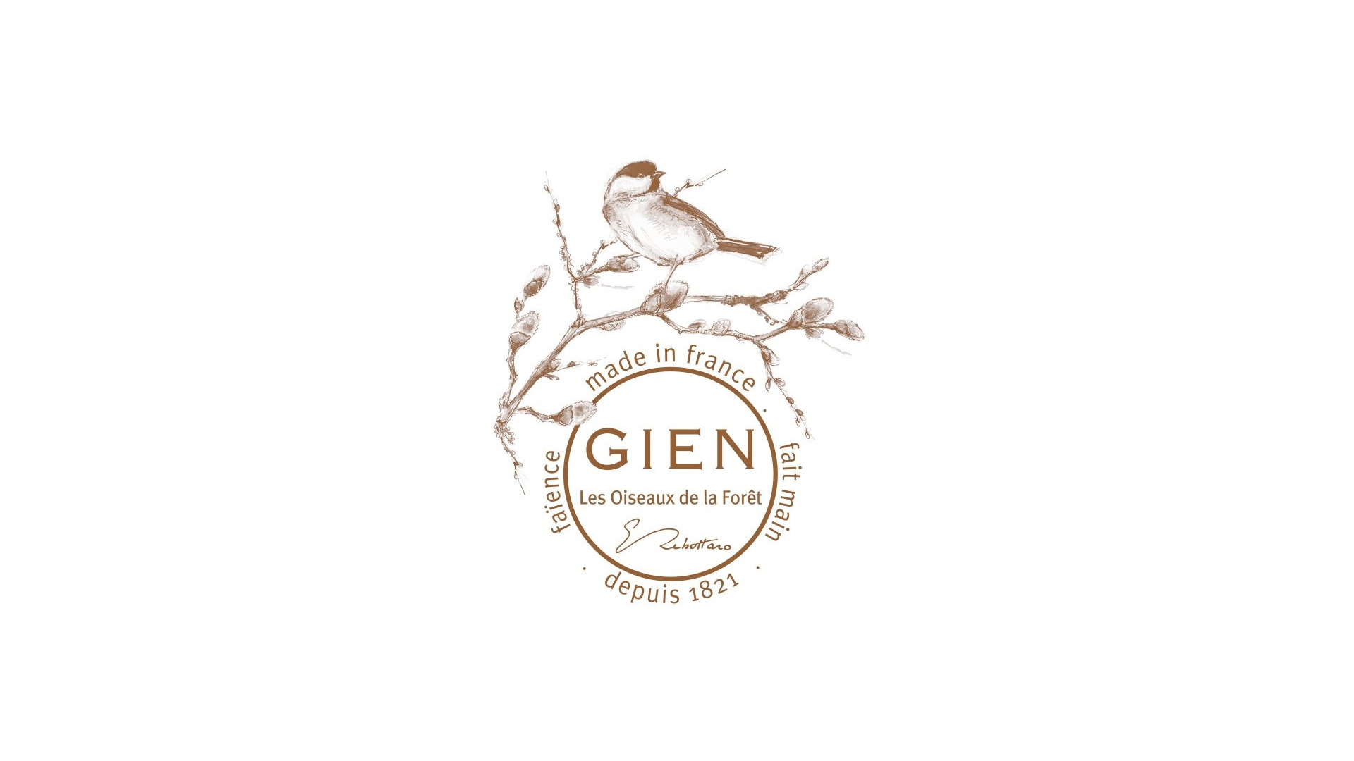 10667979 Gien Набор тарелок закусочных Gien Лесные птицы 23см, фаянс, 4шт Фаянс  - Вид №5