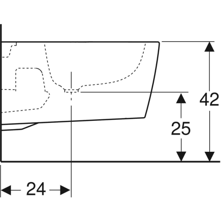 500.690.01.1 Подвесное биде Geberit ONE закрытой формы Geberit  - Вид №4
