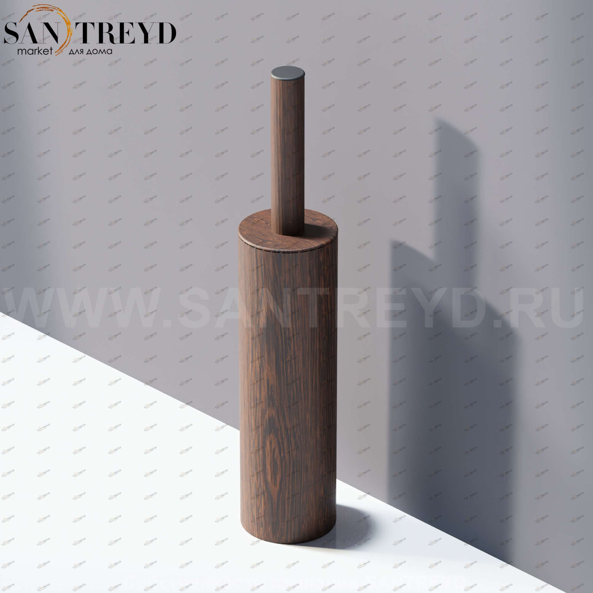 Agape DOT LINE Туалетный ёрш напольный коричневый дуб ADTL0456.RU ADTL0456RU