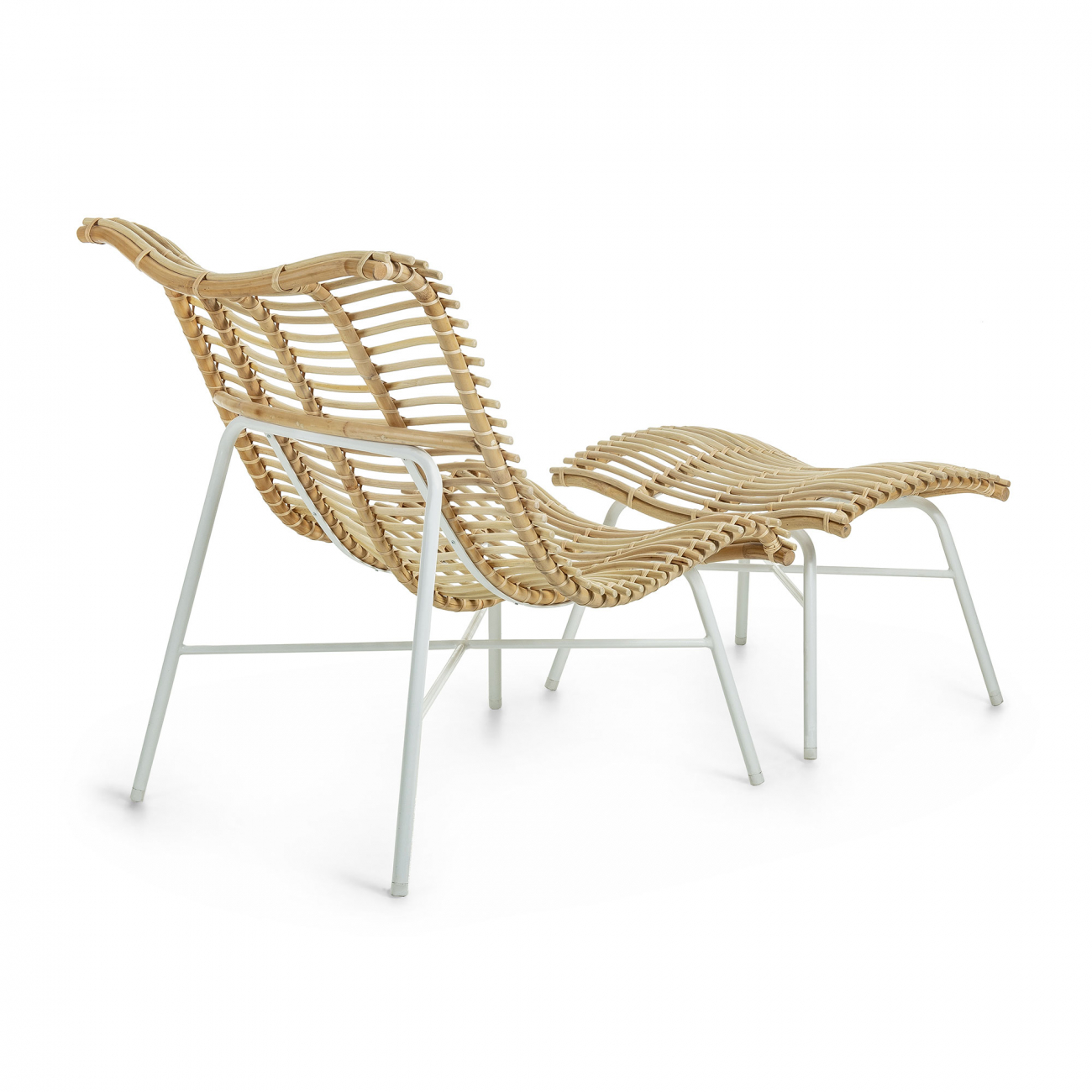 Кресло шезлонг, ротанг Crowley от La Forma LA FORMA  298331 Белый  - Вид №2